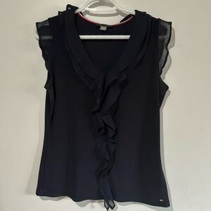 Tommy Hilfiger v neck ruffle top